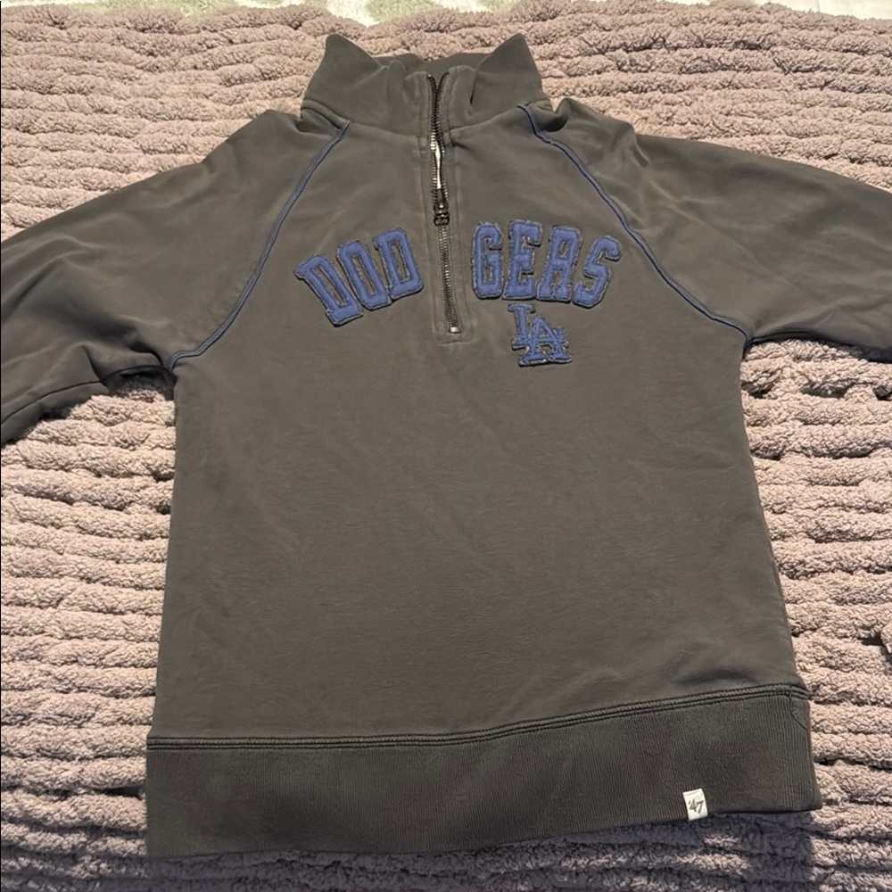 Gray and Blue Dodgers Pullover